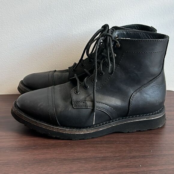 Thursday Boot Company Handcrafted Captain Black Leather Lace-up Boot Sz 7 Wide main image 4